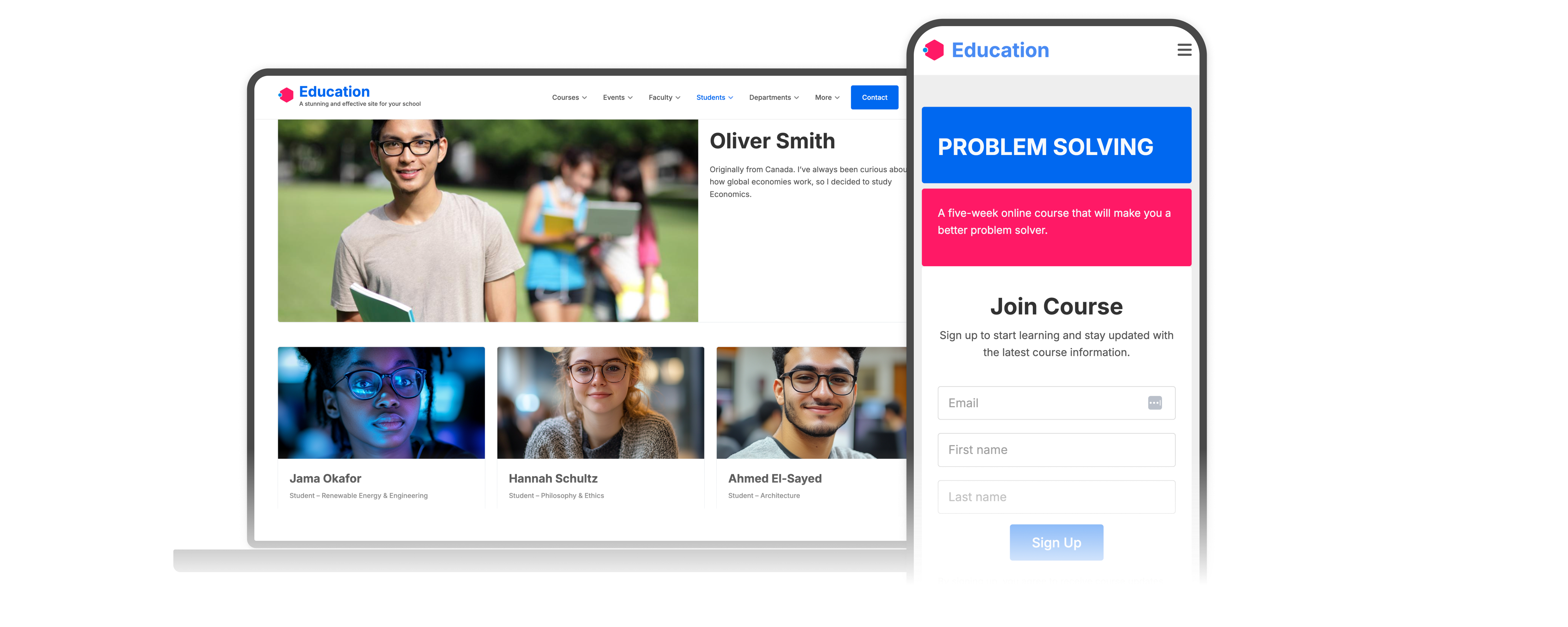 Education, powered by Webmaker+, the best way to build secure sites for your school, college or online education platform
