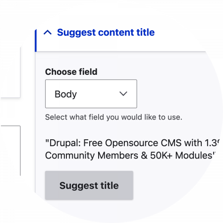 Select a field, usually the body, and the "Suggest title" button will generate a node title for you.